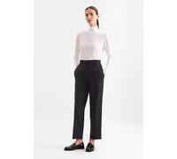 Chinohose SEIDENSTICKER, Damen, Gr. 36, Normalgrößen, schwarz (dunkelblau), 52% Polyester, 43% Schurwolle, 5% Elasthan, unifarben, Hosen Chinohose (85046942-36) dunkelblau