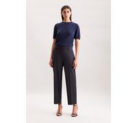 Chinohose SEIDENSTICKER, Damen, Gr. 42, Normalgrößen, schwarz (navy), 52% Wolle, 44% Polyester, 4% Elasthan, unifarben, Hosen Chinohose (11631544-42) navy