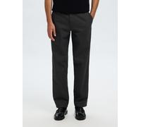 Chinohose SELECTED "SLH175-SLIM MILES BRUSHED PANTS W NOOS", Herren, Gr. 32, Länge 34, grau (dunkelgrau), Web, Obermaterial: 69% Baumwolle, 30% Polyester, 1% Elasthan, unifarben, slim fit normal, Hose
