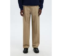 Loose Fit Bundfaltenhose mit Gürtelschlaufen Modell 'FINN' XXL men Sand