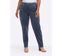 Chinohose SHEEGO, Damen, Gr. 40, Normalgrößen, rauchblau, 98% Baumwolle, 2% Elasthan, unifarben, Hosen Chinohose (38631313-40) rauchblau