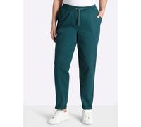 Chinohose SHEEGO, Damen, Gr. 50, Normalgrößen, petrol, 98% Baumwolle, 2% Elasthan, unifarben, Hosen Chinohose (33386733-50) petrol