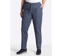 Chinohose SHEEGO, Damen, Gr. 58, Normalgrößen, blau (rauchblau), 98% Baumwolle, 2% Elasthan, unifarben, Hosen Chinohose (71162406-58) rauchblau