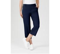 Chinohose STEHMANN "Fenja", Damen, Gr. 44, N-Gr, marine,300, Web, Obermaterial: 50% Baumwolle, 42% Polyamid, 8% Elasthan, unifarben, regular fit ca. Mitte Wade, Hosen Chinohose, mit Bügelfalten (70060