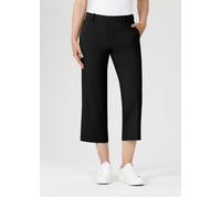 Chinohose STEHMANN "Fenja", Damen, Gr. 44, N-Gr, schwarz, Web, Obermaterial: 50% Baumwolle, 42% Polyamid, 8% Elasthan, unifarben, regular fit ca. Mitte Wade, Hosen Chinohose, mit Bügelfalten (10915037