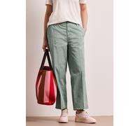 Chinohose STREET ONE, Damen, Gr. 38, Länge 28, schwarz mint grün, Web, 97% Baumwolle, 3% Elasthan, unifarben, comfort fit knöchelfrei, Hosen Chinohose, Middle Waist (54308604-38) schwarz mint grün