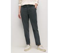 Chinohose STREET ONE, Damen, Gr. 38, Länge 30, balsam grün, 98% Baumwolle, 2% Elasthan, unifarben, comfort fit lang, Hosen, mit Elastikbund (17348121-38) balsam grün