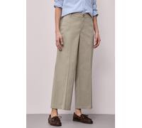 Chinohose STREET ONE, Damen, Gr. 44, Länge 28, buff grau, Web, 97% Baumwolle, 3% Elasthan, unifarben, comfort fit knöchelfrei, Hosen Chinohose, Middle Waist (25493609-44) buff grau