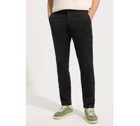 Chinohose STREET ONE MEN, Herren, Gr. 30, Länge 32, schwarz, Web, 98% Baumwolle, 2% Elasthan, unifarben, regular fit lang, Hosen Chinohose, Middle Waist (96968665-30) schwarz