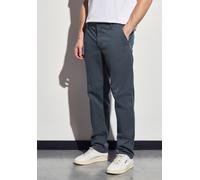Chinohose STREET ONE MEN, Herren, Gr. 33, Länge 32, grau blau, Web, 98% Baumwolle, 2% Elasthan, unifarben, regular fit lang, Hosen, aus Baumwolle mit Stretchanteil (68320567-33) grau blau