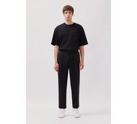 Chinohose STUDIO SEIDENSTICKER, Herren, Gr. 52, Normalgrößen, schwarz, 53% Polyester, 45% Wolle, 2% Elasthan, unifarben, Hosen Chinohose (96707429-52)