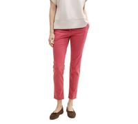 Chinohose TOM TAILOR, Damen, Gr. 34, Länge 32, rot (berry rot), Obermaterial: 86% Baumwolle, 10% Polyester, 4% Elasthan. Futter: 100% Baumwolle, unifarben, slim fit 7/8-Länge, Hosen Chinohose, mit Gür