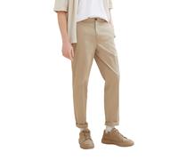 Chinohose TOM TAILOR DENIM, Herren, Gr. 29, Länge 34, beige (mink beige), Stoff, Obermaterial: 97% Baumwolle, 3% Elasthan. Futter: 97% Baumwolle, 3% Elasthan, unifarben, normal, Hosen Chinohose, mit S