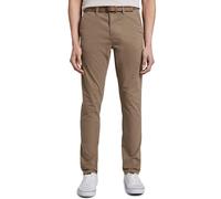 TOM TAILOR Denim Herren 1008253 Slim Fit Chino Hose Mit Gürtel, 11634 - Honey Camel Beige, 32W / 34L EU