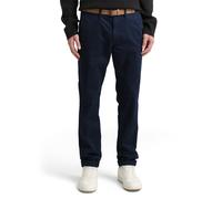 Chinohose TOM TAILOR DENIM, Herren, Gr. 33, Länge 34, blau (marine), Obermaterial: 97% Baumwolle, 3% Elasthan, unifarben, schmal lang, Hosen Chinohose, leicht vorgewaschen (56807904-33) marine
