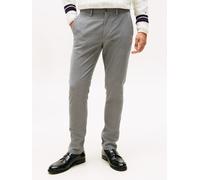 Chinohose TOMMY HILFIGER "BLEECKER BRUSHED MARL", Damen, Gr. 36, Länge 32, grau (hydrogen grau), Web, Obermaterial: 50% Baumwolle, 31% Polyester, 16% Viskose, 3% Elasthan, meliert, schmal normal, Hose