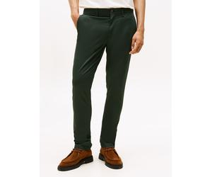 Chinohose TOMMY HILFIGER "BLEECKER PRINTED ST", Herren, Gr. 38, Länge 32, riverbed grün, Web, Obermaterial: 97% Baumwolle, 3% Elasthan, slim fit normal, Hosen Chinohose, Slim Fit, strukturierte Qualit