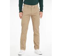 Chinohose TOMMY HILFIGER "Chino Denton 1985 PIMA CO", Herren, Gr. 33, Länge 32, beige, Web, Obermaterial: 96% Baumwolle, 4% Elasthan, unifarben, straight fit lang, Hosen Chinohose, Straight Fit (52995