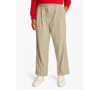 Chinohose TOMMY HILFIGER "CO TENCEL RLXD STR PULL ON CHINO", Damen, Gr. 36, N-Gr, beige, Web, Obermaterial: 63% Lyocell, 37% Baumwolle, unifarben, relaxed fit knöchellang, Hosen Chinohose, mit Logosti