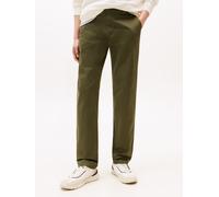 Chinohose TOMMY HILFIGER "CORE DENTON ESSENTIAL TWILL", Herren, Gr. 33, Länge 32, dunkelgrünery, Twill, Obermaterial: 97% Baumwolle, 3% Elasthan, casual, straight fit, Hosen, Gerades Bein, Schlichte O