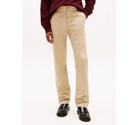 Chinohose TOMMY HILFIGER "CORE DENTON ESSENTIAL", Herren, Gr. 32, Länge 30, batique khaki, Twill, Obermaterial: 97% Baumwolle, 3% Elasthan, unifarben, gerade normal, Hosen Chinohose, Straight Fit, Bau