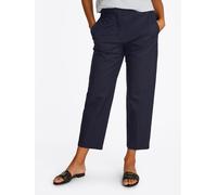 Chinohose TOMMY HILFIGER, Damen, Gr. 34, N-Gr, blau (schwarz night navy), Web, Obermaterial: 65% Baumwolle, 33% Lyocell, 2% Elasthan, unifarben, slim fit 7/8-Länge, Hosen Chinohose, mit Bügelfalten (5