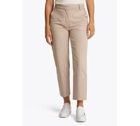 Chinohose TOMMY HILFIGER, Damen, Gr. 44, N-Gr, beige, Web, Obermaterial: 65% Baumwolle, 33% Lyocell, 2% Elasthan, unifarben, slim fit 7/8-Länge, Hosen Chinohose, mit Bügelfalten (90268335-44)