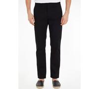 Chinohose TOMMY HILFIGER "DENTON CHINO 1985 PIMA COTTON", Herren, Gr. 33, Länge 34, schwarz, Twill, Obermaterial: 96% Baumwolle, 4% Elasthan, straight fit knöchellang, Hosen Chinohose, von der Kollekt