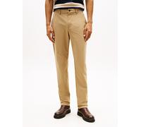Chinohose TOMMY HILFIGER "DENTON", Herren, Gr. 31, Länge 32, driftwood taupe, Web, Obermaterial: 53% Elastomultiester, 47% Polyester, gerade, Hosen Chinohose, feuchtigkeitsableitend, Straight Fit (608