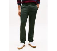 Chinohose TOMMY HILFIGER "DENTON PRINTED STRU", Herren, Gr. 34, Länge 32, riverbed grün, Web, Obermaterial: 97% Baumwolle, 3% Elasthan, casual, straight fit lang, Hosen, Straight Leg Fit, Baumwollstre