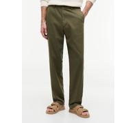 Chinohose TOMMY HILFIGER "DOVER 3/4 ELASTICATED TENCEL", Herren, Gr. 38, Länge 34, grün (dunkelgrünery), Web, Obermaterial: 65% Lyocell, 35% Baumwolle, regular fit lang, Hosen Chinohose, Regular Fit S