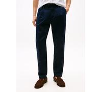 Chinohose TOMMY HILFIGER "HARLEM 1PLT CHINO SATIN", Herren, Gr. 32, Länge 32, blau (desert sky), Web, Obermaterial: 98% Baumwolle, 2% Elasthan, casual, Hosen, relaxed fit, Bundhalte (10055213-32) dese