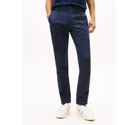 Chinohose TOMMY JEANS "SCANTON", Herren, Gr. 34, Länge 36, blau (schwarz night navy), Twill, Obermaterial: 96% Baumwolle, 4% Elasthan, unifarben, slim fit lang, Hosen Chinohose, slim fit, Twill (94657