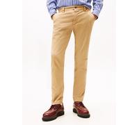 Chinohose TOMMY JEANS "SCANTON", Herren, Gr. 38, Länge 30, beige (schwarz dune), Twill, Obermaterial: 96% Baumwolle, 4% Elasthan, clean, unifarben, slim fit lang, Hosen Chinohose, slim fit, Twill (774