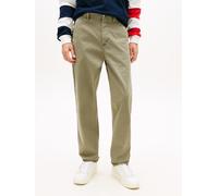 Chinohose TOMMY JEANS "SONNY", Herren, Gr. 30, Länge 34, utility sage, Web, Obermaterial: 96% Baumwolle, 4% Elasthan, Hosen Chinohose, Tapered Fit (55921004-30)