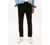 Chinohose TOMMY JEANS "TJM AUSTIN CHINO", Herren, Gr. 34, Länge 34, schwarz, Web, Obermaterial: 97% Baumwolle, 3% Elasthan, slim fit lang, Hosen Chinohose, in Unifarbe (83785040-34) schwarz