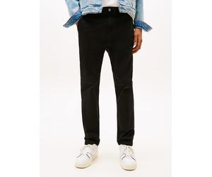 Chinohose TOMMY JEANS "TJM AUSTIN CHINO", Herren, Gr. 36, Länge 34, schwarz, Web, Obermaterial: 97% Baumwolle, 3% Elasthan, slim fit lang, Hosen Chinohose, in Unifarbe (83785040-36) schwarz