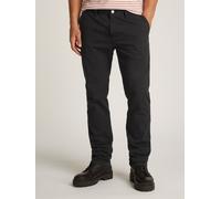Chinohose TOMMY JEANS "TJM RYAN CHINO", Herren, Gr. 30, Länge 32, schwarz, Twill, Obermaterial: 100% Baumwolle, unifarben, regular fit lang, Hosen Chinohose, mit Logostickerei (45977742-30)