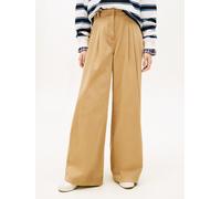 Chinohose TOMMY JEANS "TJW OVS WIDE LEG CHINO", Damen, Gr. 28, Länge 32, timeless camel, Web, Obermaterial: 100% Baumwolle, unifarben, lässig geschnitten bodenlang, Hosen Chinohose (37195941-28) timel