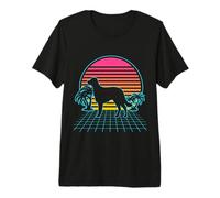 Chinook Dog Vintage 80s Vaporwave Aesthetic Puppy Lover Premium T-Shirt