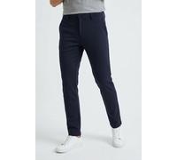 Chinohose BLEND "BHLangford", Herren, Gr. 34, Länge 34, schwarz navy, 64% Viskose, 31% Polyester, 5% Elasthan, unifarben, normal lang, Hosen Chinohose, Stilvolle Anzugshose mit Eingrifftaschen (324239