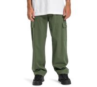 Chinos DC SHOES "Worker Baggy Cargo", Herren, Gr. 33(M/L) / Länge 34(L), Länge 34, bronze grün, Obermaterial: 99% Walkfrottier, 1% Elasthan;, Hosen (71884243-33) bronze grün