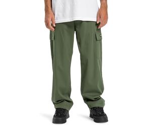 Chinos DC SHOES "Worker Baggy Cargo", Herren, Gr. 33(M/L) / Länge 34(L), Länge 34, bronze grün, Obermaterial: 99% Walkfrottier, 1% Elasthan;, Hosen (71884243-33) bronze grün