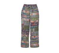 Chinos GOLDNER "Kurzgröße Druckhose", Damen, Gr. 20, K-Gr, bunt (bunt, gemustert), Obermaterial: 100% Viskose CV., Hosen (19251853-20) bunt, gemustert