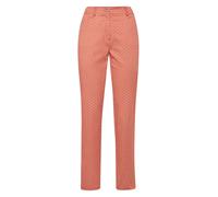 Chinos GOLDNER "Kurzgröße Trageangenehme Hose mit grafischem Minimaldruck", Damen, Gr. 24, K-Gr, orange (papaya, gemustert), Obermaterial: 97% Baumwolle CO (CMIA). 3% Elasthan EL., normal, Hosen, Ohne
