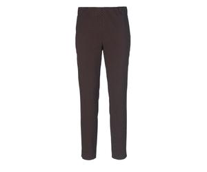 Chinos GOLDNER "Stretchbequeme Jacquard-Hose MARTHA", Damen, Gr. 42, N-Gr, schwarz (schwarz, bordeaux, gemustert), Obermaterial: 61% Baumwolle CO. 35% Polyamid PA. 4% Elasthan EL., Hosen (23668465-42)