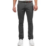 Chinos INDICODE "INGeoport", Herren, Gr. 30, Länge 32, grau (pewter), Web, Obermaterial: 98% Baumwolle, 2% Elasthan, unifarben, regular fit lang, Hosen (41410517-30) pewter