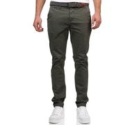 Chinos INDICODE "INGeoport", Herren, Gr. 33, Länge 32, grün (army), Web, Obermaterial: 98% Baumwolle, 2% Elasthan, unifarben, regular fit lang, Hosen (83921347-33) army