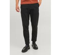 Chinos JACK & JONES "JPSTACE JJHARLOW CHINO NOOS", Herren, Gr. 29, Länge 30, schwarz, Web, Obermaterial: 98% Baumwolle, 2% Elasthan, unifarben, bequem knöchellang, Hosen (18373957-29) schwarz
