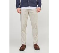 Chinos JACK & JONES "JPSTACE JJHARLOW CHINO NOOS", Herren, Gr. 36, Länge 34, gelb (moonbeam), Web, Obermaterial: 98% Baumwolle, 2% Elasthan, unifarben, bequem knöchellang, Hosen Chinos (23133221-36)